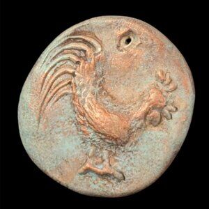 Vintage Carved Soapstone Rooster Pendant 1.5” Rustic Chicken Charm jewelry